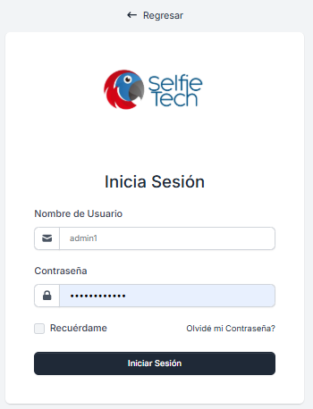 Pantalla de inicio de sesión - Roster RRHH