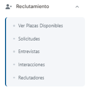 Menú Reclutamiento